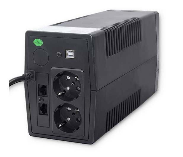 Qoltec Monolith (1000VA/ 600W, 2x Schuko,USB typ B, 2x RJ45) - 1546167 - zdjęcie 3